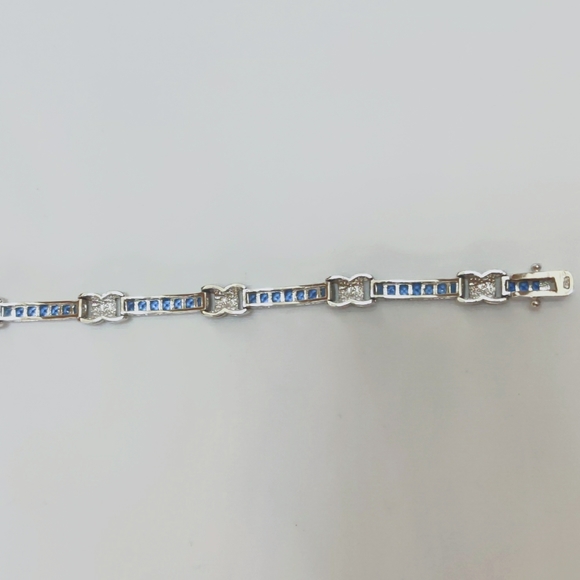 Blue Rhinestone Bracelet - Picture 9 of 9